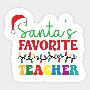 Santa’s Favorite Teacher Sticker